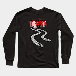 Drift Car Tyre Tracks Long Sleeve T-Shirt